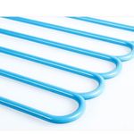 Casa si Gradina - Mobilier - Organizare si depozitare - Umerase si valeti - Set Mercaton, 24 Umerase Multifunctionale din Plastic cu 5 pozitii pentru Haine si Accesorii, Anti-derapante, 31 x 31 cm, Albast - Infinity.ro