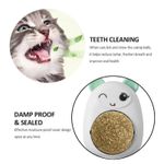 Petshop - Accesorii petshop - Jucarii animale - Jucarii interactive animale - Set 3 Jucarii pentru Pisicute, Model Ursulet, Minge Rotativa 360° din Iarba Catnip, 6 cm, Verde - Infinity.ro