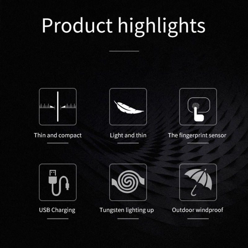 Market - Tutun si tigari - Articole si accesorii tutun - Bricheta Electrica Antivant in Cutie, Incarcare USB, Senzor Digital, Aprindere cu Inductie pentru 2 Tigari Simultan, Indicator L - Infinity.ro