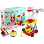 Jucarii, Copii si Bebe - Jucarii si jocuri - Jucarii de rol - Seturi de curatenie copii si accesorii - Set carucior de curatenie pentru copii, Cleaning Trolley, cu 8 Accesorii de jucarie, Multicolor, LeanToys, 3560 - Infinity.ro