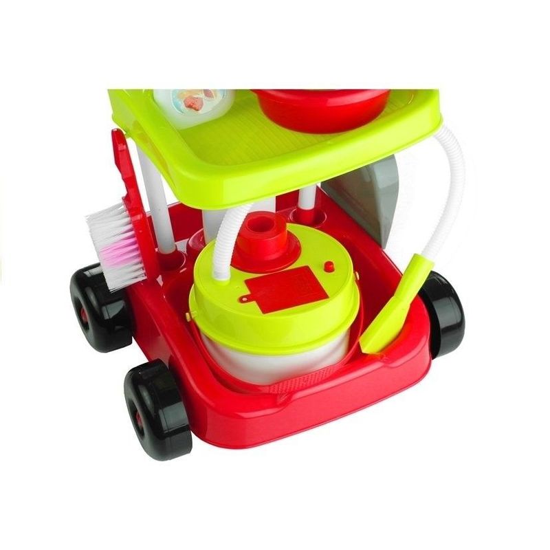 Jucarii, Copii si Bebe - Jucarii si jocuri - Jucarii de rol - Seturi de curatenie copii si accesorii - Set carucior de curatenie pentru copii, Cleaning Trolley, cu 8 Accesorii de jucarie, Multicolor, LeanToys, 3560 - Infinity.ro