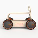 Jucarii, Copii si Bebe - Jucarii si jocuri - Jucarii de exterior - Masinute si vehicule pentru copii - Masinuta ride-on, premergator si carucior de jucarii MamaToyz DriveMe Wood, Ambulanta - Jucarie din lemn 3 in 1 - Infinity.ro
