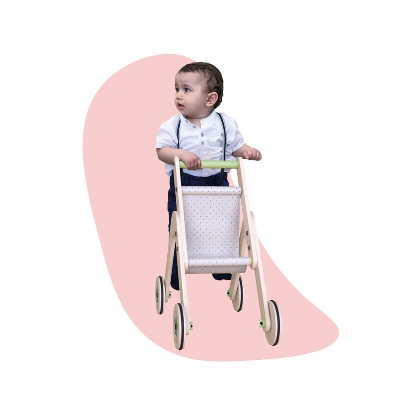 Jucarii, Copii si Bebe - Carucioare si articole de transport - Premergatoare - Antepremergator din lemn 2 in 1 MamaToyz carucior pentru papusi - Infinity.ro