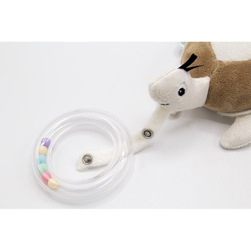 Jucarii, Copii si Bebe - Jucarii si jocuri - Jucarii de plus - Jucarie zornaitoare BabyJem, Broscuta testoasa din plus, 3 luni+ (Culoare: Maro) - Infinity.ro