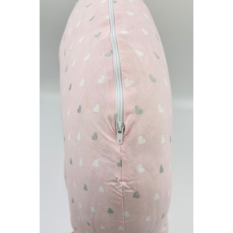 Casa si Gradina - Textile si covoare - Perne si pilote - Perne - Perna pentru alaptat 2 in 1 Nursing Pillow Hearts, BabyJem (Culoare: Roz) - Infinity.ro
