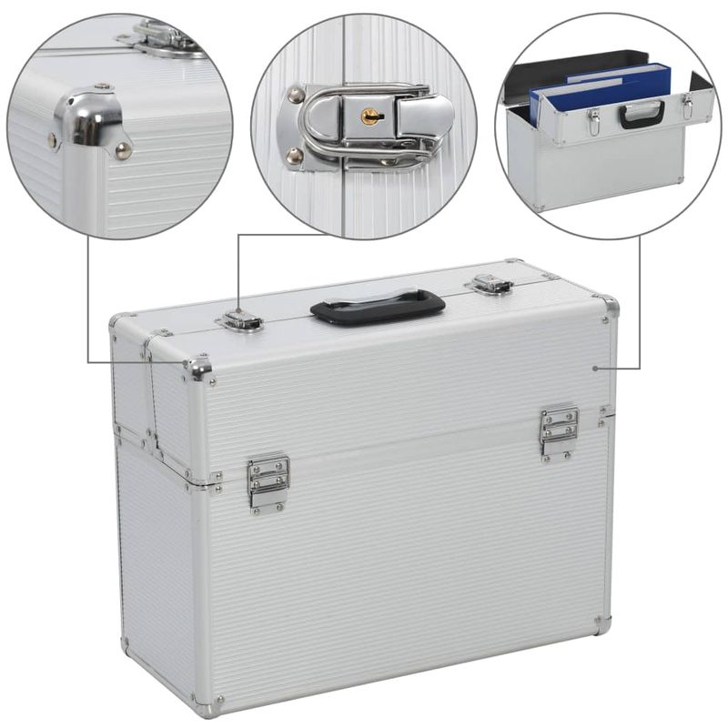 Casa si Gradina - Constructii - Depozitare, transport si protectie - Organizatoare si cutii scule - Cutie de scule, argintiu, 47x36x20 cm, aluminiu - Infinity.ro
