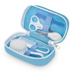 Jucarii, Copii si Bebe/Igiena si ingrijire/Accesorii ingrijire copii - Kit de manichiura si par pentru bebelusi Akuku A0308 Albastru - Infinity.ro