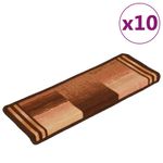 Casa si Gradina - Textile si covoare - Covoare - Covoare casa - Covorase pentru scari autoadezive, 10 buc., maro, 65x21x4 cm, formă dreptunghiular - Infinity.ro
