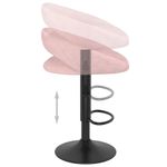 Casa si Gradina - Mobilier - Scaune si fotolii - Scaune - Scaune de bar, 2 buc., roz, catifea - Infinity.ro