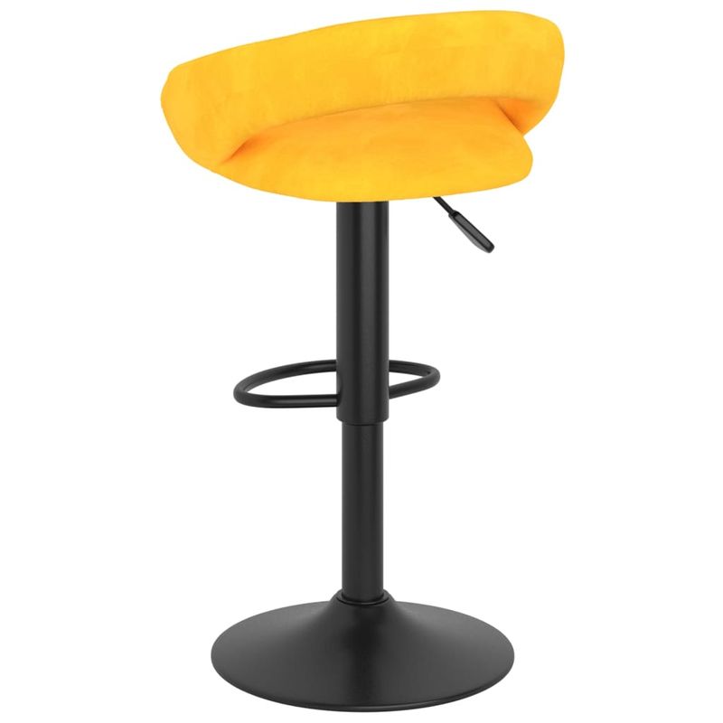 Casa si Gradina - Mobilier - Scaune si fotolii - Scaune - Scaune de bar, 2 buc., galben mustar, catifea - Infinity.ro