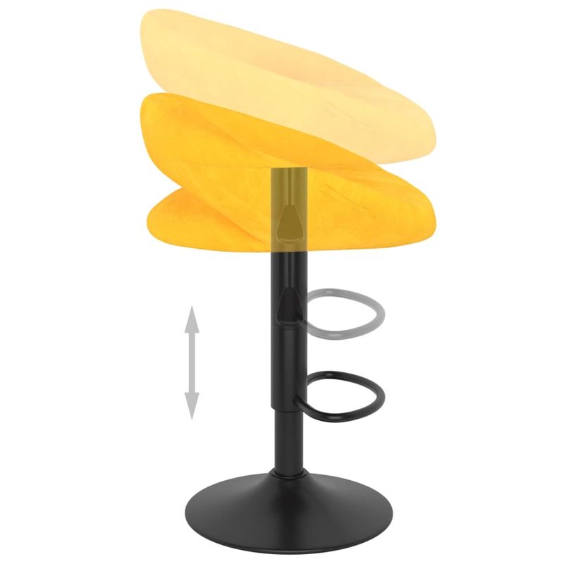 Casa si Gradina - Mobilier - Scaune si fotolii - Scaune - Scaune de bar, 2 buc., galben mustar, catifea - Infinity.ro