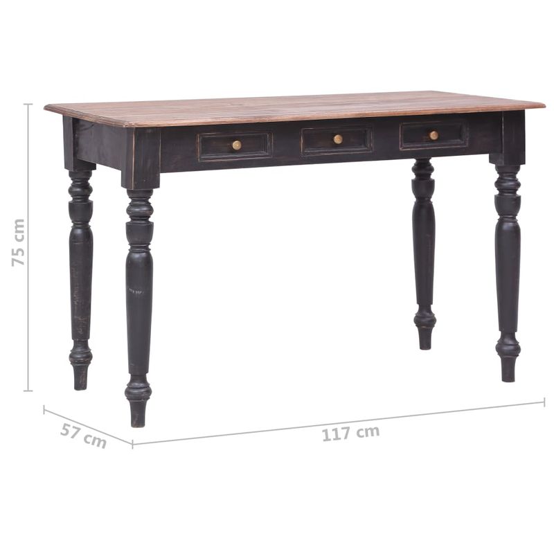 Casa si Gradina - Mobilier - Mese si birouri - Birouri - Birou cu 3 sertare, 117 x 57 x 75 cm, lemn masiv de mahon - Infinity.ro