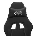 PC, gaming si accesorii - Gaming - Accesorii gaming - Scaune gaming - Scaun de gaming cu suport picioare, negru, piele ecologica - Infinity.ro