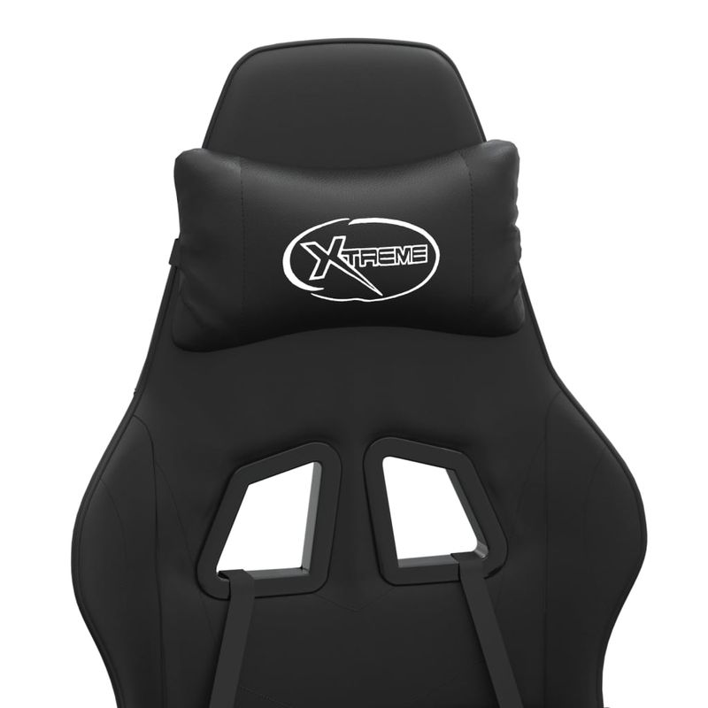 PC, gaming si accesorii - Gaming - Accesorii gaming - Scaune gaming - Scaun de gaming cu suport picioare, negru, piele ecologica - Infinity.ro