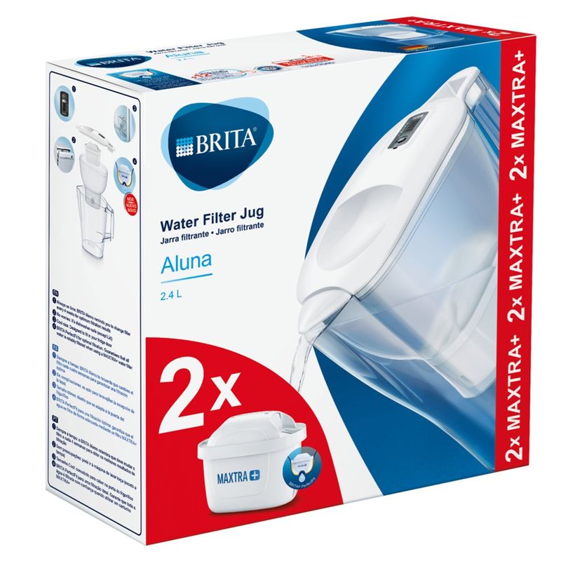 Casa si Gradina - Bucatarie si vesela - Ustensile bucatarie - Cani filtrante si accesorii - Cana filtranta BRITA Aluna 2,4L + 2 filtre Maxtra+ (white) - Infinity.ro