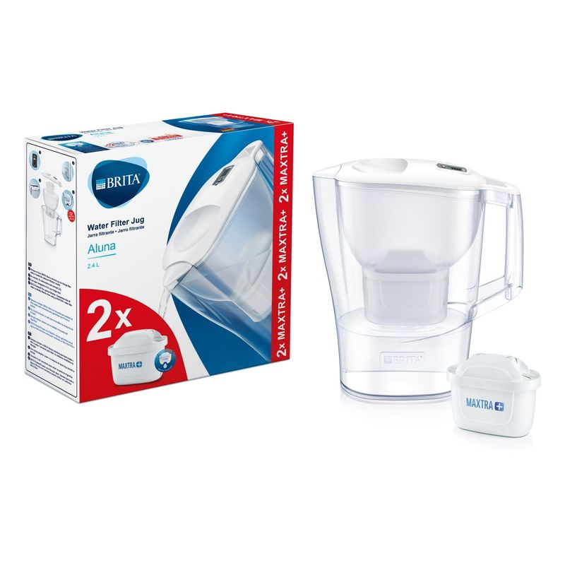 Casa si Gradina - Bucatarie si vesela - Ustensile bucatarie - Cani filtrante si accesorii - Cana filtranta BRITA Aluna 2,4L + 2 filtre Maxtra+ (white) - Infinity.ro