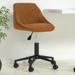 Casa si Gradina - Mobilier - Scaune si fotolii - Scaune - Scaun de birou pivotant, maro, catifea - Infinity.ro