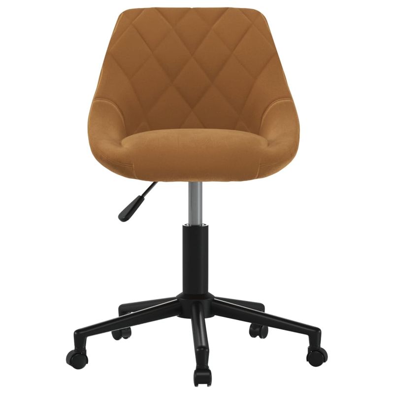 Casa si Gradina - Mobilier - Scaune si fotolii - Scaune - Scaun de birou pivotant, maro, catifea - Infinity.ro