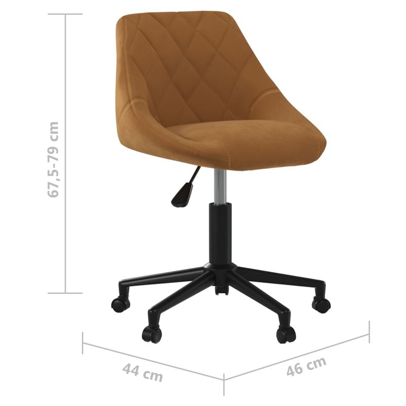 Casa si Gradina - Mobilier - Scaune si fotolii - Scaune - Scaun de birou pivotant, maro, catifea - Infinity.ro