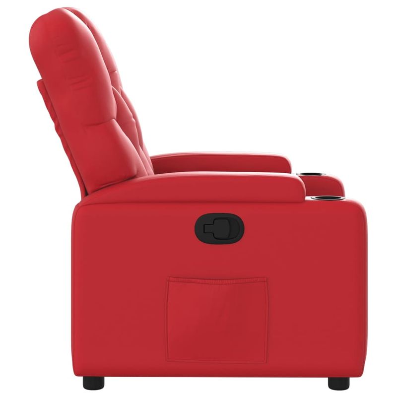 Casa si Gradina - Mobilier - Scaune si fotolii - Fotolii - Fotoliu rabatabil, rosu, piele ecologica - Infinity.ro