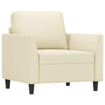 Casa si Gradina - Mobilier - Seturi de mobilier - Seturi living - Set de canapele cu perne, 4 piese, crem, piele ecologica - Infinity.ro