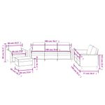 Casa si Gradina - Mobilier - Seturi de mobilier - Seturi living - Set de canapele cu perne, 4 piese, crem, piele ecologica - Infinity.ro