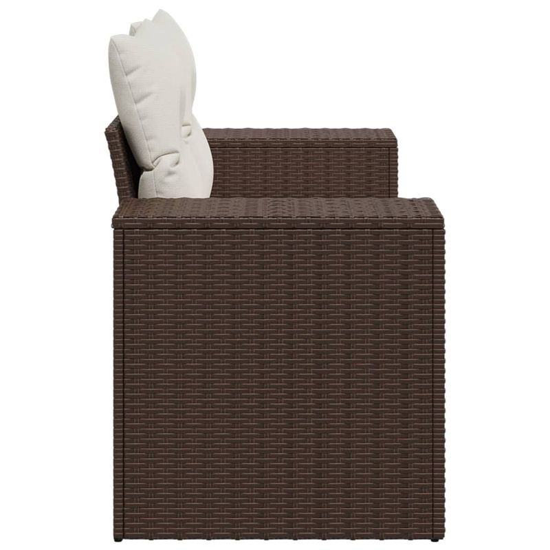 Casa si Gradina - Gradina si terasa - Mobilier exterior - Canapele si fotolii gradina - Canapea de gradina cu perne, 2 locuri, maro, poliratan - Infinity.ro