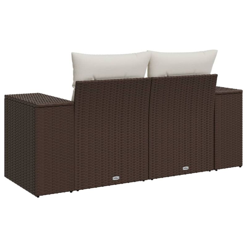 Casa si Gradina - Gradina si terasa - Mobilier exterior - Canapele si fotolii gradina - Canapea de gradina cu perne, 2 locuri, maro, poliratan - Infinity.ro