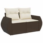 Casa si Gradina - Gradina si terasa - Mobilier exterior - Seturi mobila gradina - Set canapele de gradina cu perne, 7 piese, maro, poliratan - Infinity.ro
