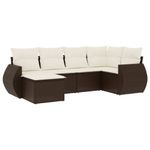 Casa si Gradina - Gradina si terasa - Mobilier exterior - Canapele si fotolii gradina - Set canapele de gradina cu perne, 6 piese, maro, poliratan - Infinity.ro