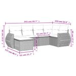 Casa si Gradina - Gradina si terasa - Mobilier exterior - Canapele si fotolii gradina - Set canapele de gradina cu perne, 6 piese, maro, poliratan - Infinity.ro