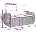 Casa si Gradina - Gradina si terasa - Mobilier exterior - Canapele si fotolii gradina - Set canapele de gradina cu perne, 6 piese, maro, poliratan - Infinity.ro