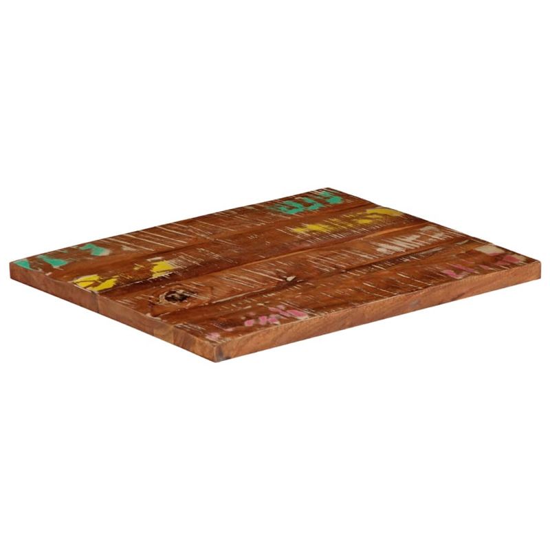 Casa si Gradina - Mobilier - Feronerie si accesorii mobila - Blat de masa, 60x50x2,5 cm, dreptunghiular, lemn masiv reciclat (multicolor) - Infinity.ro