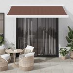 Casa si Gradina - Gradina si terasa - Umbrele si pavilioane - Umbrele - Copertina retractabila automat, maro, 350x250 cm - Infinity.ro