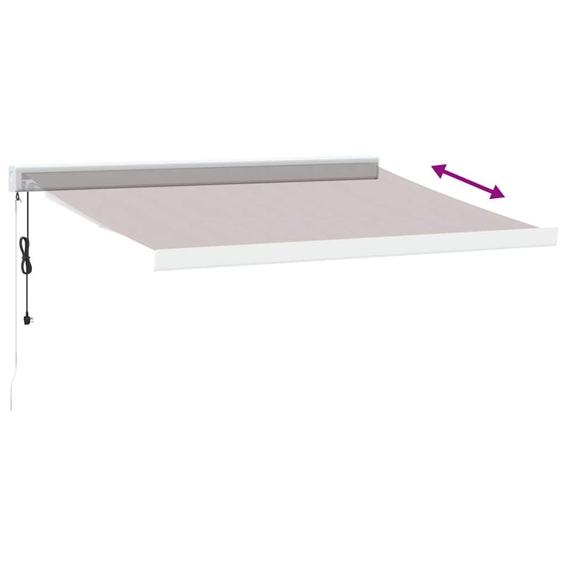 Casa si Gradina - Gradina si terasa - Umbrele si pavilioane - Umbrele - Copertina retractabila automat, maro, 350x250 cm - Infinity.ro