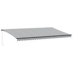 Casa si Gradina - Gradina si terasa - Umbrele si pavilioane - Umbrele - Copertina retractabila manual, antracit/alb, 600x300 cm - Infinity.ro