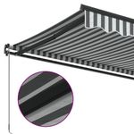 Casa si Gradina - Gradina si terasa - Umbrele si pavilioane - Umbrele - Copertina retractabila manual, antracit/alb, 600x300 cm - Infinity.ro