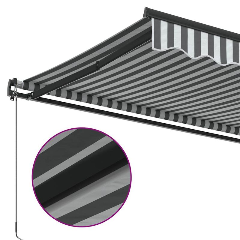 Casa si Gradina - Gradina si terasa - Umbrele si pavilioane - Umbrele - Copertina retractabila manual, antracit/alb, 600x300 cm - Infinity.ro