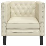 Casa si Gradina - Mobilier - Scaune si fotolii - Fotolii - Fotoliu Chesterfield, crem, piele ecologica - Infinity.ro