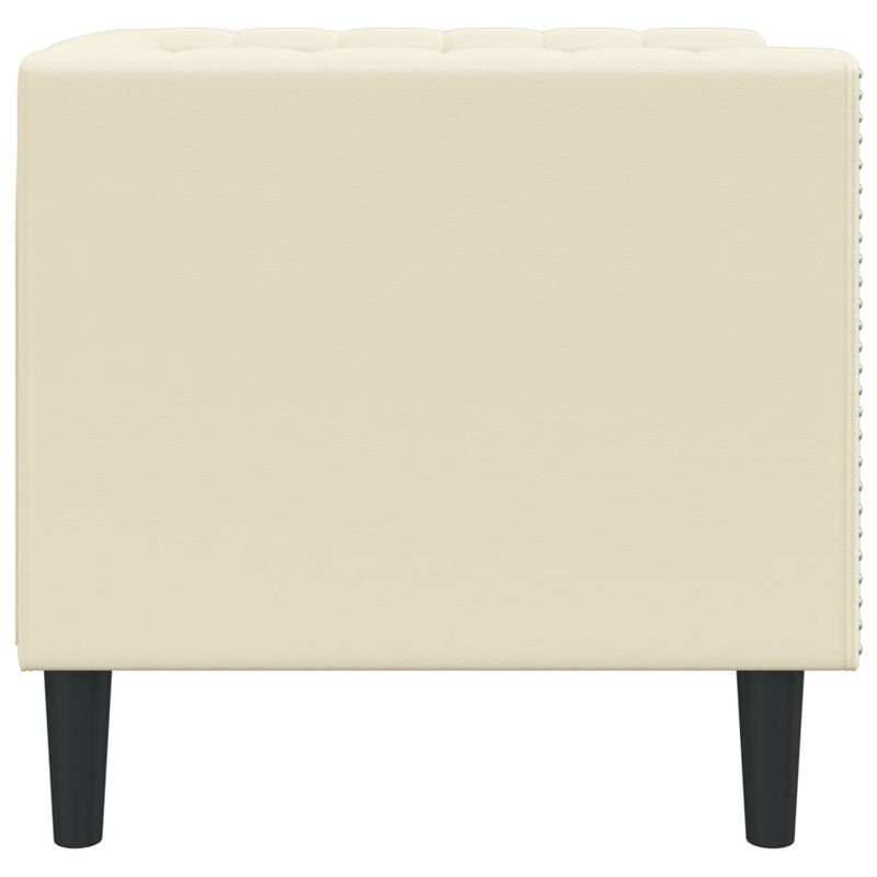 Casa si Gradina - Mobilier - Scaune si fotolii - Fotolii - Fotoliu Chesterfield, crem, piele ecologica - Infinity.ro