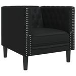 Casa si Gradina - Mobilier - Seturi de mobilier - Seturi living - Set canapele Chesterfield cu 3 locuri, negru, piele eco. - Infinity.ro