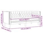 Casa si Gradina - Mobilier - Seturi de mobilier - Seturi living - Set canapele Chesterfield cu 3 locuri, negru, piele eco. - Infinity.ro