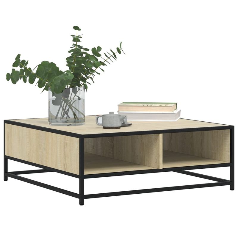 Casa si Gradina - Mobilier - Mese si birouri - Masute de cafea - Masuta de cafea stejar sonoma 80x80x30 cm lemn prelucrat/metal - Infinity.ro