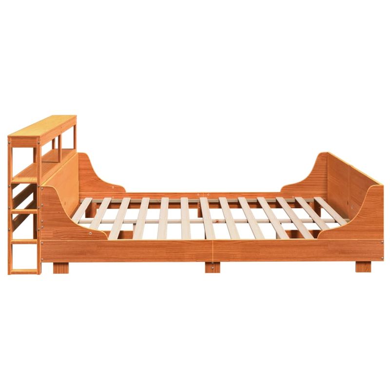 Casa si Gradina - Mobilier - Paturi si accesorii - Paturi - Cadru de pat fara saltea, maro ceruit 200x200 cm lemn masiv pin - Infinity.ro