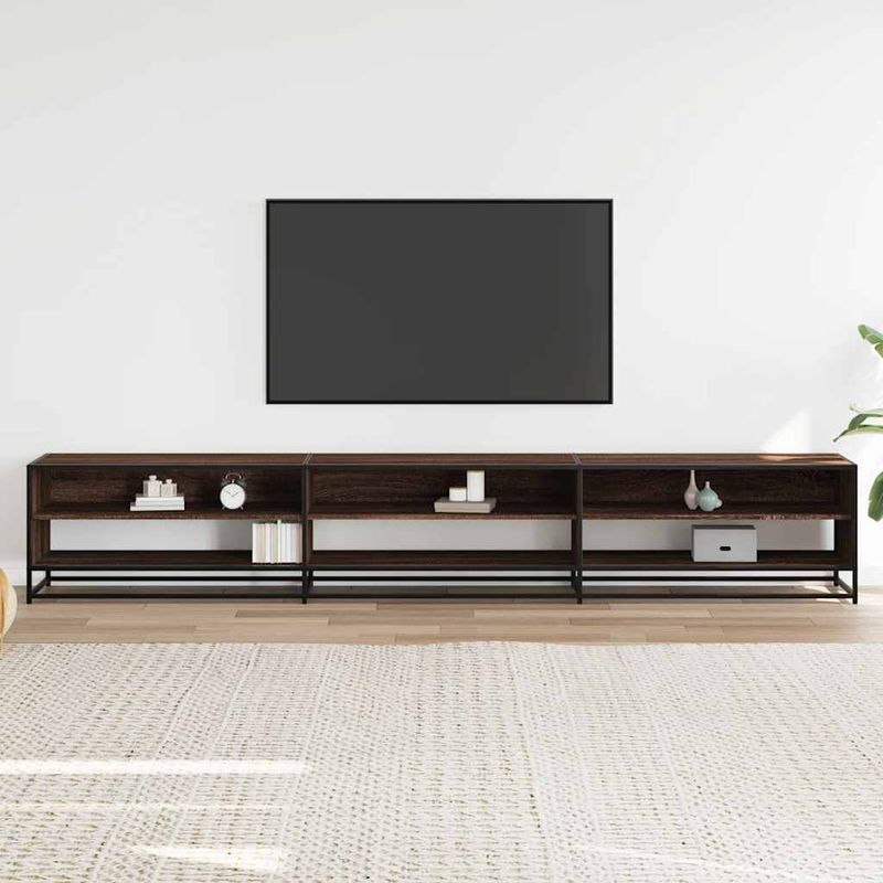 Casa si Gradina - Mobilier - Comode si corpuri - Comode - Comoda TV, stejar maro, 270x40x46 cm, lemn prelucrat - Infinity.ro
