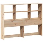 Casa si Gradina - Mobilier - Paturi si accesorii - Paturi - Pat cu biblioteca fara saltea, 160x200 cm, lemn masiv de pin - Infinity.ro