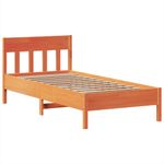 Casa si Gradina - Mobilier - Paturi si accesorii - Paturi - Cadru pat fara saltea, maro ceruit, 100x200 cm, lemn masiv pin - Infinity.ro