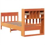 Casa si Gradina - Mobilier - Paturi si accesorii - Paturi - Cadru pat fara saltea, maro ceruit, 100x200 cm, lemn masiv pin - Infinity.ro