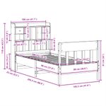 Casa si Gradina - Mobilier - Paturi si accesorii - Paturi - Cadru pat fara saltea, maro ceruit, 100x200 cm, lemn masiv pin - Infinity.ro