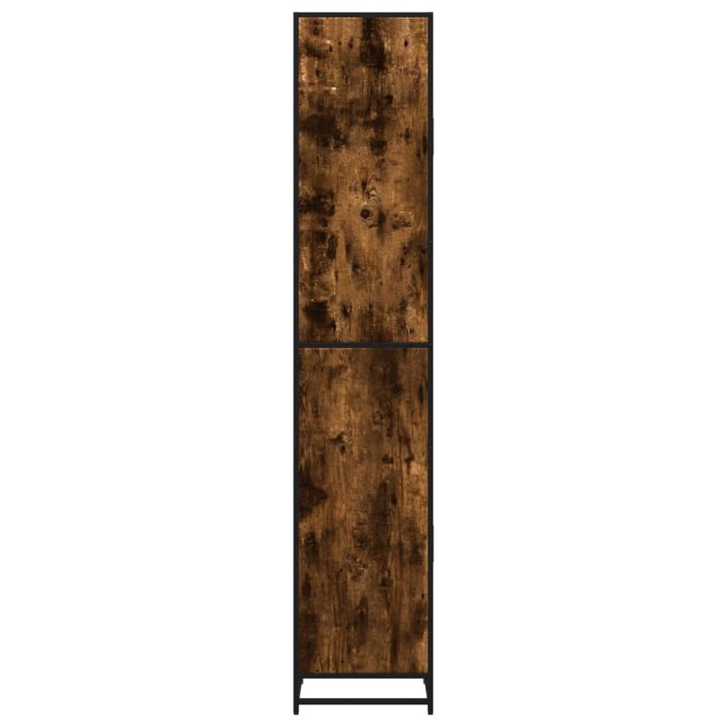 Casa si Gradina - Mobilier - Mobilier baie - Comode baie - Dulap baie stejar fumuriu 35x37,5x188,5 cm lemn prelucrat/metal - Infinity.ro